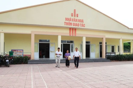 Nhà văn hóa thôn Giao Tác (xã Liên Hà, huyện Đông Anh).