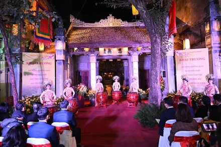 Lễ khai trương không gian mở rộng không gian phố đi bộ phía nam khu phố cổ Hà Nội. Ảnh: Duy Linh