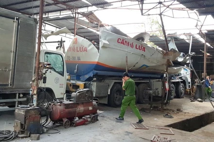 Hiện trường vụ nổ.