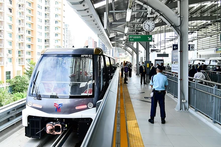 Tuyến Gold Line là tuyến đường sắt đô thị đầu tiên của Thái Lan sử dụng tàu không người lái. (Ảnh: thaigov.go.th)