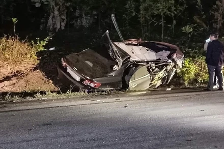 Hiện trường vụ tai nạn .