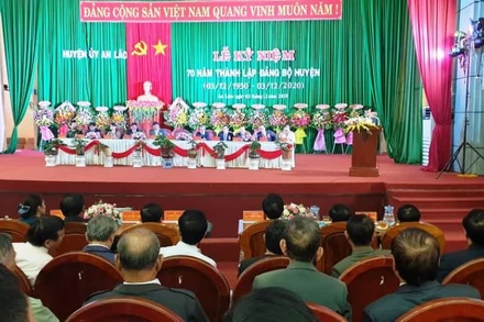 Quang cảnh Lễ kỷ niệm 70 năm thành lập Đảng bộ huyện An Lão (3-12-1950 – 3-12-1920) và 56 năm Chiến thắng An Lão (7-12-1964 – 7-12-1920).