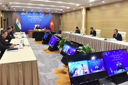 Hai Thủ tướng đồng chủ trì hội đàm. (Ảnh: TRẦN HẢI)