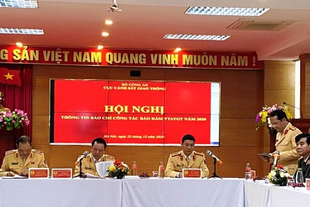 Lãnh đạo Cục CSGT thông tin về công tác bảo đảm trật tự an toàn giao thông năm 2020.