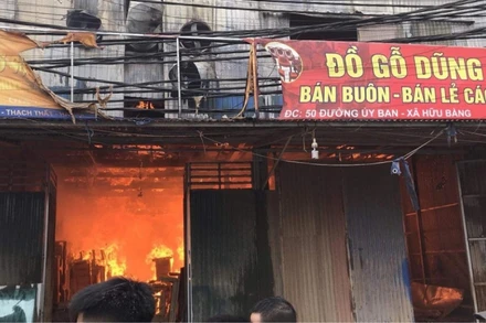 Hiện trường vụ cháy.