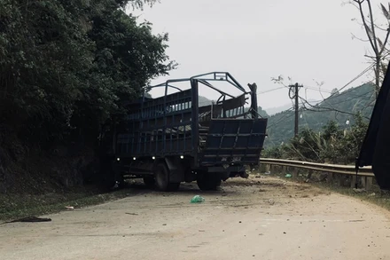 Hiện trường vụ tai nạn.