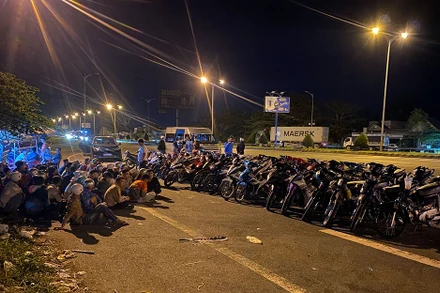 Phương tiện đua xe bị tạm giữ.