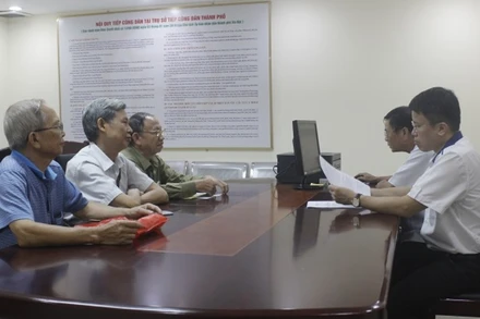 Một buổi tiếp dân của Ban Tiếp công dân thành phố.