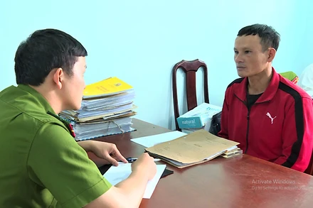 Đối tượng Phan Văn Lợi tại Công an TP Buôn Ma Thuột.