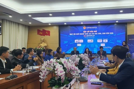 Quang cảnh Ngày hội khởi nghiệp quốc gia của học sinh, sinh viên.