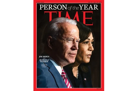 Chân dung của ông Biden và bà Harris. (Ảnh: Time)