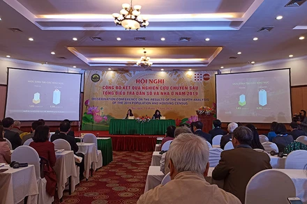 Quang cảnh hội nghị công bố kết quả nghiên cứu chuyên sâu tổng điều tra dân số và nhà ở năm 2019.