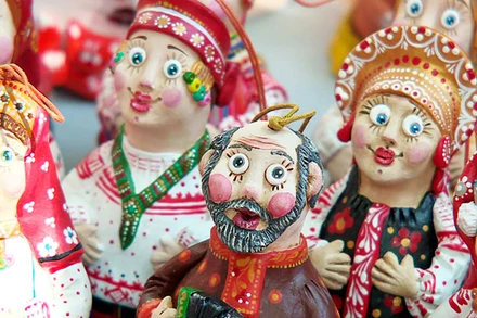 Đồ chơi đất sét Khludnev tại triển lãm cùng tên năm 2020. Ảnh: CULTURE.RU