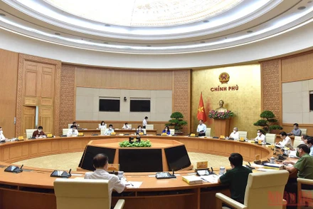 Thủ tướng Phạm Minh Chính phát biểu tại phiên họp Hội đồng Thi đua - Khen thưởng Trung ương. (Ảnh: TRẦN HẢI)