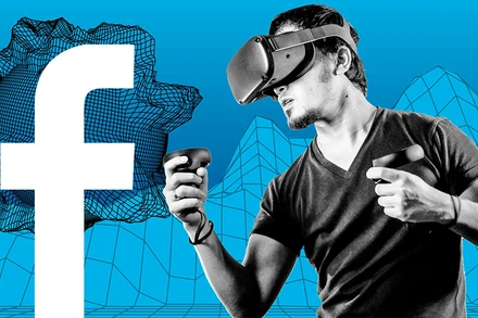 Các cuộc họp dưới dạng phiên bản hình đại diện thông qua tai nghe không dây thực tế ảo Oculus Quest 2 của Facebook.