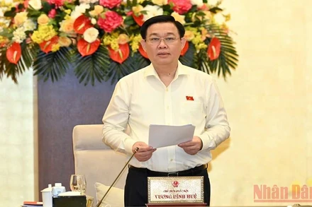 Chủ tịch Quốc hội Vương Đình Huệ. (Ảnh: DUY LINH)