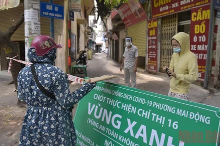 "Vùng Xanh" phường Mai Động, quận Hoàng Mai. (Ảnh: DUY LINH)