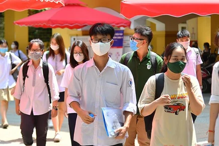 Thí sinh Kỳ thi tốt nghiệp THPT 2021. Ảnh: THUỶ NGUYÊN