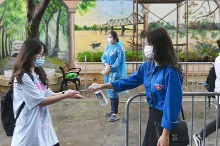 Tại Kỳ thi tốt nghiệp THPT 2021. Ảnh: THUỶ NGUYÊN