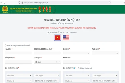 Công dân cần khai báo y tế trực tuyến trước khi đi qua các chốt kiểm dịch ra vào Hà Nội.