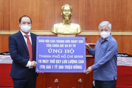 Giáo hội các thánh hữu ngày sau của Chúa Giê Su Ky Tô ủng hộ 10 máy thở oxy lưu lượng cao