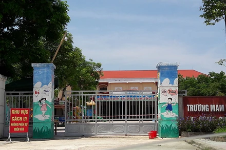 Khu cách ly y tế tập trung ở phía nam huyện Quảng Xương, tỉnh Thanh Hóa.