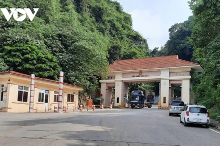 Cửa khẩu phụ Cốc Nam, Việt Nam (tương ứng với cửa khẩu Lũng Vài, Trung Quốc). (Nguồn: VOV)