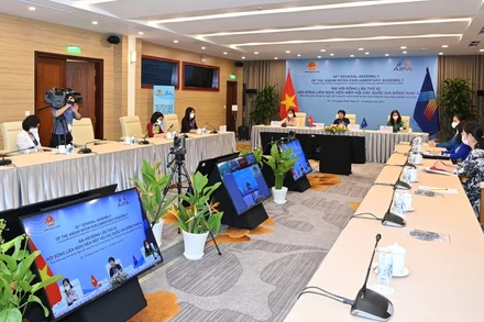 Quang cảnh phiên họp Hội nghị nữ Nghị sĩ AIPA.