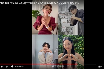 Các ca sĩ tham gia MV. (Ảnh chụp màn hình)