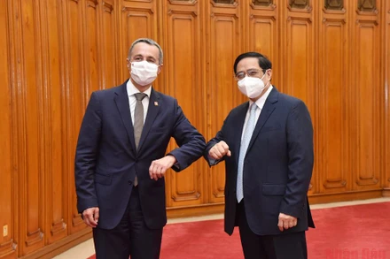 Thủ tướng Chính phủ Phạm Minh Chính tiếp Phó Tổng thống, Bộ trưởng Ngoại giao Thụy Sỹ Ignazio Cassis sang thăm chính thức Việt Nam.