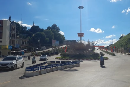 Đường Võ Nguyên giáp tại thành phố Cao Bằng (Cao Bằng).