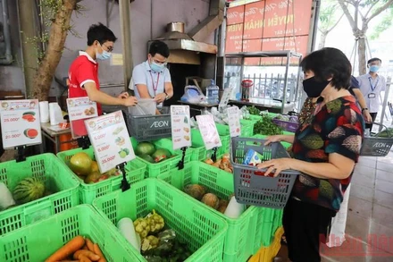 Hà Nội triển khai điểm bán hàng lưu động phục vụ người dân khi giãn cách