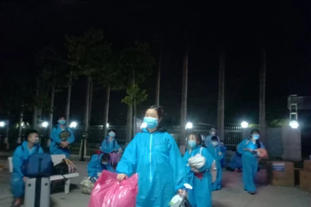 21 học sinh về tới địa phương rạng sáng 31/8 và thực hiện cách ly theo quy định.
