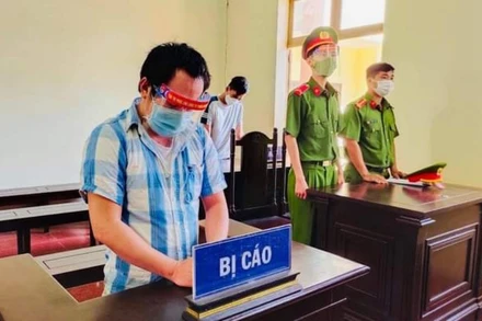 Bị cáo Nguyễn Quang Duy tại phiên tòa.