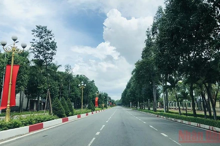 Đường phố ở TP Biên Hòa (Đồng Nai) trong thời gian thực hiện Chỉ thị 16