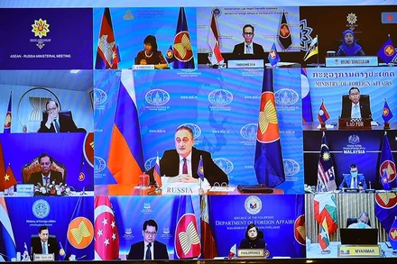 Hội nghị diễn ra theo hình thức trực tuyến. (Ảnh do báo Thế giới và Việt Nam cung cấp)