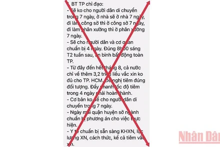 Thông tin “không cho người dân di chuyển trong 7 ngày” là giả