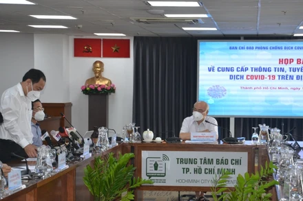Họp báo về phòng, chống dịch Covid-19 trên địa bàn TP Hồ Chí Minh, sáng 10/8.
