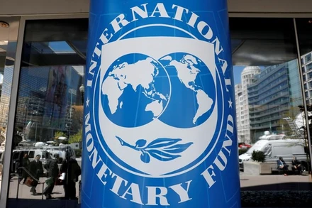 Logo của IMF. (Ảnh: Reuters)