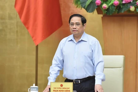 Thủ tướng Phạm Minh Chính chủ trì phiên họp. (Ảnh: TRẦN HẢI)