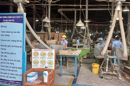 Các doanh nghiệp tại Khu kinh tế Dung Quất (Quảng Ngãi) vừa phòng, chống dịch vừa duy trì hoạt động sản xuất kinh doanh.