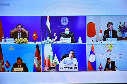 Hội nghị diễn ra theo hình thức trực tuyến. (Ảnh do báo Thế giới và Việt Nam cung cấp) 