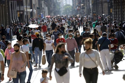 Khu vực gần Quảng trường Zocalo, Mexico, ngày 24/7/2021. (Ảnh: Reuters)