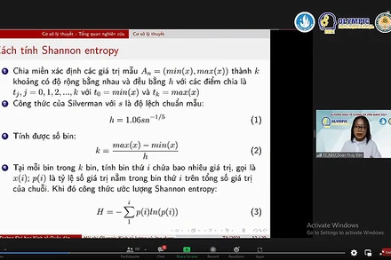 Màn tranh tài trực tuyến của thí sinh từ Trường đại học Kinh tế Quốc dân
