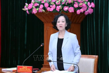 Đồng chí Trương Thị Mai, Ủy viên Bộ Chính trị, Bí thư Trung ương Đảng, Trưởng Ban Tổ chức Trung ương. Ảnh: TTXVN.