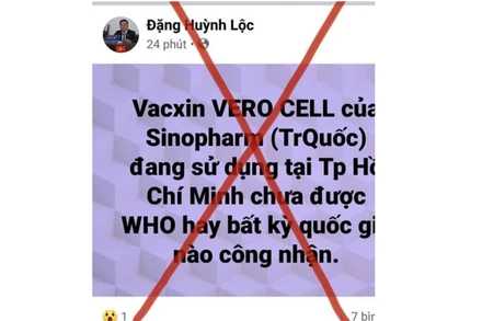 Thông tin đăng sai sự thật trên facebook được lan truyền trên mạng xã hội. 