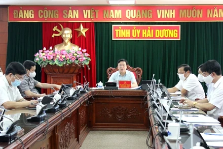 Thường trực Tỉnh ủy Hải Dương họp sáng 18/8, quyết định công tác hỗ trợ phòng, chống dịch Covid-19.