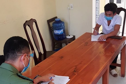 Tại cơ quan công an, Đỗ Văn Cường thừa nhận đã đăng tải thông tin, hình ảnh sai sự thật, cam kết không tái phạm