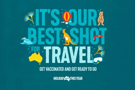 Tờ thông tin trong chiến dịch quảng bá du lịch bằng cách kêu gọi tiêm chủng vaccine ngừa Covid-19 của Hội đồng Du lịch quốc gia Australia (Ảnh: TA)