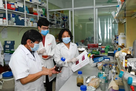 Các nhà khoa học của Viện Công nghệ sinh học đã nghiên cứu thành công giai đoạn tiền lâm sàng thuốc thử nghiệm VIPDERVIR